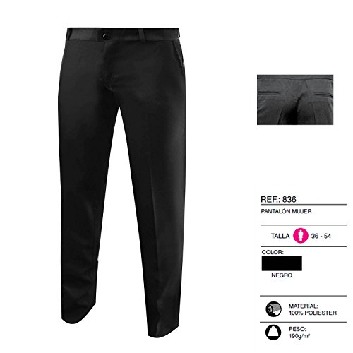 MISEMIYA - PANTALÓN DE Camarera Mujer Barista COCTELERO Pantalon Chino Ref-836-48, Negro