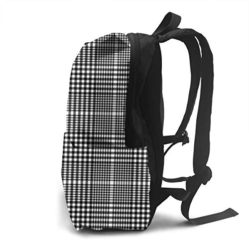 Mochila unisex de Prince of Wales Check College Student Bookbags de viaje para computadora cuadernos de la escuela al aire libre bolsa de hombro