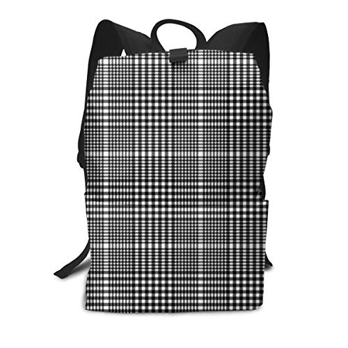 Mochila unisex de Prince of Wales Check College Student Bookbags de viaje para computadora cuadernos de la escuela al aire libre bolsa de hombro