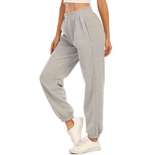 MoneRffi Mujer Pantalones Deportivos Casuales de Cintura elástica Pantalones Largos Pantalón Deportiva Jogger Pants Sweatpants Correr Pantalones de Entrenamiento