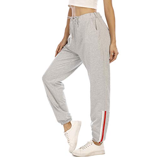 MoneRffi Pantalones de Chándal para Mujer Pantalones Largos de Ocio Pantalones de Entrenamiento Atlético Pantalones Deportivos para Correr a Rayas Pantalones de Entrenamiento Físico(gA-RIS，XXL)
