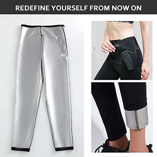 Moonssy Leggins Reductores Adelgazantes, Pantalones de Sauna Adelgazantes Mujer Nanotecnología, Leggins Anticeluliticos Cintura Alta, Mallas Fitness Push Up para Deporte Running Yoga Gym (M)