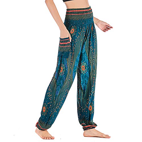 Morbuy Mujer Pantalones, Elasticos Sexy Vintage Casual Desgaste Pantalón Acampanados Elegantes Cómodos Suaves Modernos Sports Yoga Pantalones de Flores