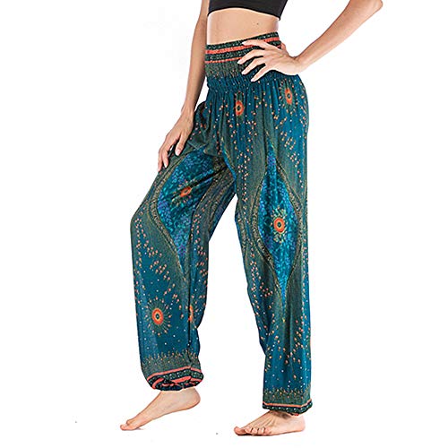 Morbuy Mujer Pantalones, Elasticos Sexy Vintage Casual Desgaste Pantalón Acampanados Elegantes Cómodos Suaves Modernos Sports Yoga Pantalones de Flores