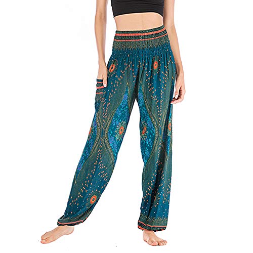 Morbuy Mujer Pantalones, Elasticos Sexy Vintage Casual Desgaste Pantalón Acampanados Elegantes Cómodos Suaves Modernos Sports Yoga Pantalones de Flores
