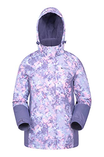 Mountain Warehouse Chaqueta de esquí Dawn para Mujer - A Prueba de Nieve, Abrigo de esquí con Forro Polar, puños, Dobladillo y Capucha Ajustables, Invierno Azul Claro 42