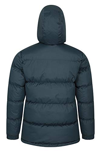 Mountain Warehouse Chaqueta de Nieve para Hombre - Impermeable, con Capucha, puños y Dobladillo Ajustables - Ideal para Viajes en Invierno Azul Marino XS