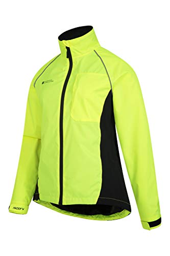 Mountain Warehouse Chaqueta Impermeable Adrenaline Mujer - Chaqueta Transpirable Mujer, Chaqueta Lluvia Reflectante - Ciclismo & Running Amarillo 40