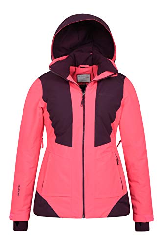 Mountain Warehouse Chaqueta Slalom Extreme Impermeable para Mujer - para Nieve, cálida y cómoda - Ideal para Snowboard y esquí, Invierno Coral 40