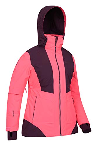 Mountain Warehouse Chaqueta Slalom Extreme Impermeable para Mujer - para Nieve, cálida y cómoda - Ideal para Snowboard y esquí, Invierno Coral 40