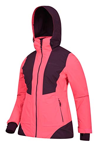 Mountain Warehouse Chaqueta Slalom Extreme Impermeable para Mujer - para Nieve, cálida y cómoda - Ideal para Snowboard y esquí, Invierno Coral 40