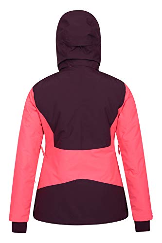 Mountain Warehouse Chaqueta Slalom Extreme Impermeable para Mujer - para Nieve, cálida y cómoda - Ideal para Snowboard y esquí, Invierno Coral 40