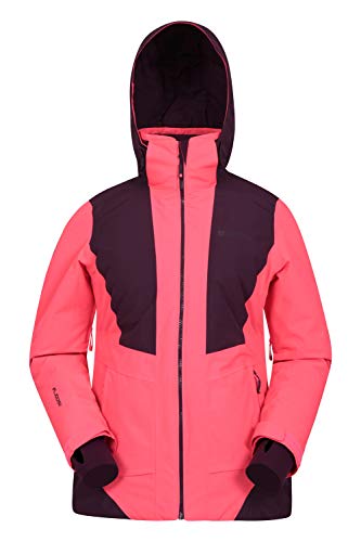 Mountain Warehouse Chaqueta Slalom Extreme Impermeable para Mujer - para Nieve, cálida y cómoda - Ideal para Snowboard y esquí, Invierno Coral 40