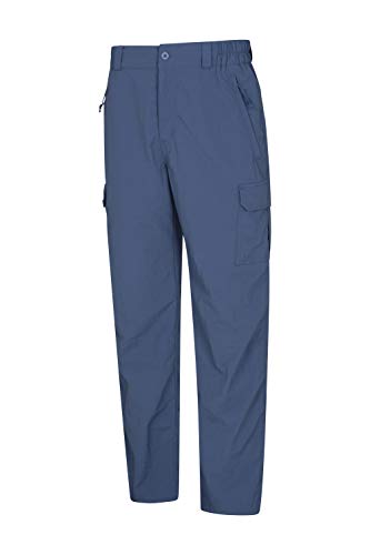 Mountain Warehouse Explore los Pantalones de Las Mujeres - sequedad rápida, Pantalones Ligeros del Verano, Encogimiento y se descoloran los Pantalones Que Van de excursi Azul 60W