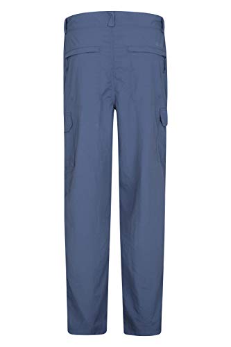 Mountain Warehouse Explore los Pantalones de Las Mujeres - sequedad rápida, Pantalones Ligeros del Verano, Encogimiento y se descoloran los Pantalones Que Van de excursi Azul 60W