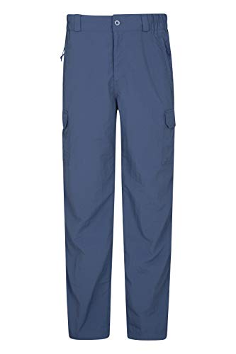 Mountain Warehouse Explore los Pantalones de Las Mujeres - sequedad rápida, Pantalones Ligeros del Verano, Encogimiento y se descoloran los Pantalones Que Van de excursi Azul 60W