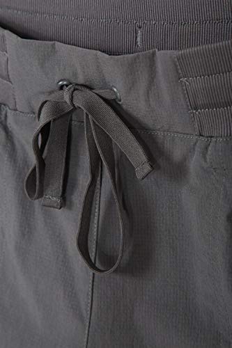 Mountain Warehouse Explorer pantalón Corto Mujer - Pantalones Cortos con Bolsillos de Cremallera, pantalón con cordón, Ligeros - para el Exterior, Caminatas, Invierno Gris Oscuro 40
