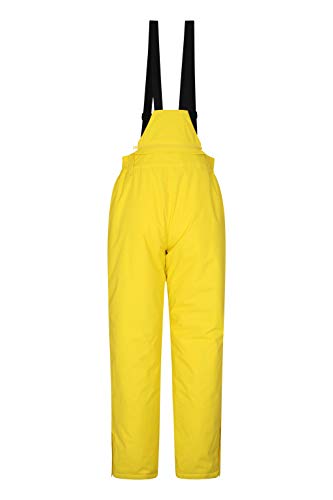 Mountain Warehouse Pantalón Nieve Dusk Hombre con Bolsillos, Polainas para Nieve, Cinturón elástico, Invierno Amarillo Brillante L