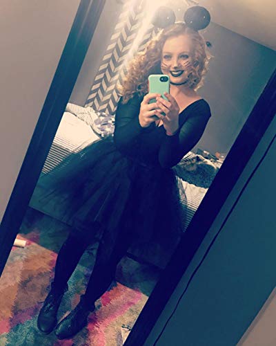 MUADRESS LXQ Mini Falda Enagua Mujer Cancan Vintage para Vestido Rockabilly Disfraces Negro L