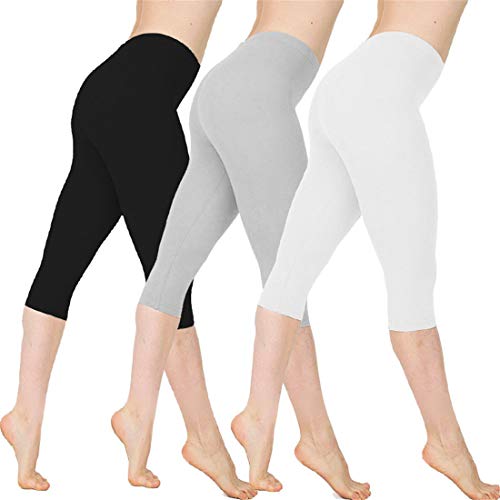Mujer 3/4 Leggins Cintura Alta Fitness Yoga Mallas Pantalone Deportive Push Up Leggings para Gym Workout Correr Jogging L Dear-XiaoBao