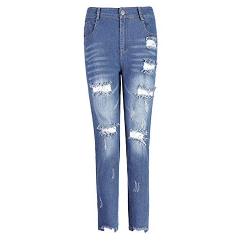 Mujer Pantalones Vaqueros Rotos Slim Fit, Gusspower Pantalones Largos Lápiz Pantalones Elásticos Stretch Skinny Jeans de Vestir Cintura Alta Talla Grande Ropa Pantalón Denim Push Up