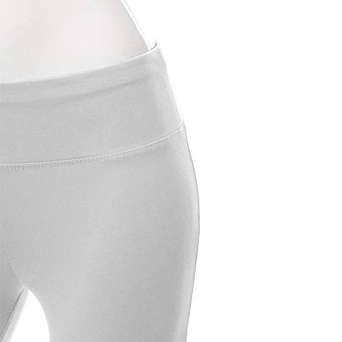 Mujer Pantalones Yoga Pata Anchos Cintura Alta Elegantes Ligeros Elastico Sólido Largos Pantalon Palazzo Deportivo Pants Casual Loungewear(Blanco,2XL)