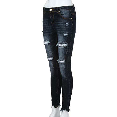 Mujer Vaqueros Push Up Rotos Ocio Estilo Skinny Jeans De EláSticos Ropa Pantalones STRIR (S)