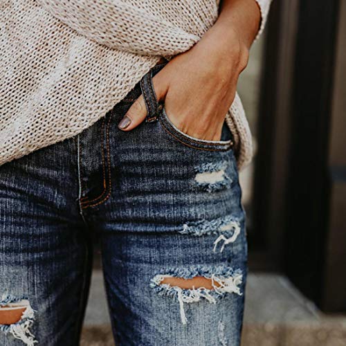 Mujer Vaqueros Push Up Rotos Ocio Estilo Skinny Jeans De EláSticos Ropa Pantalones STRIR (S)