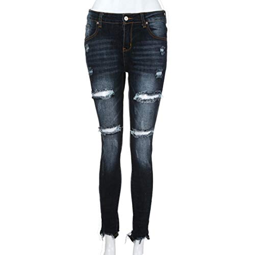 Mujer Vaqueros Push Up Rotos Ocio Estilo Skinny Jeans De EláSticos Ropa Pantalones STRIR (S)