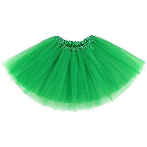 MUNDDY® - Tutu Elastico Tul 3 Capas 40 CM de Longitud para Adulta Distintas Colores Falda Disfraz Ballet (Verde Oscuro)
