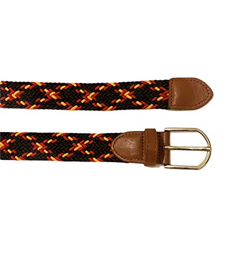 N/A. Cinturón para hombre Negro y bandera España. Cinturón elástico