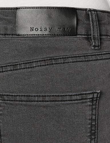 NAME IT Nmbe Lucy NW Den Fold Shorts Gu812 Noos Pantalones Cortos, Gris (Dark Grey Denim), 36 (Talla del Fabricante: Small) para Mujer