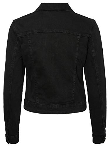 NAME IT Nmdebra L/s Wash Denim Jacket Noos Chaqueta Vaquera, Negro (Black Black), 38 (Talla del Fabricante: Small) para Mujer
