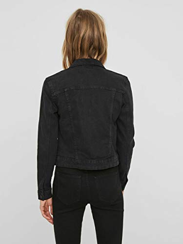 NAME IT Nmdebra L/s Wash Denim Jacket Noos Chaqueta Vaquera, Negro (Black Black), 38 (Talla del Fabricante: Small) para Mujer