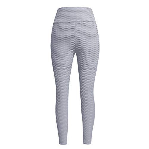 NAQUSHA Las mujeres de impresión suave de cintura alta control de abdomen estiramiento Strethcy Butt Lifting Scrunch Gym Leggings Yoga Pantalones Running Medias