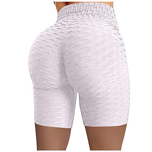 NAQUSHA Leggings con textura de burbujas para mujer, pantalones de yoga de cintura alta