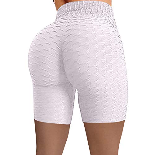 NAQUSHA Leggings con textura de burbujas para mujer, pantalones de yoga de cintura alta