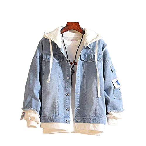 Naruto Anime Hombre Mujer Chaquetas de Mezclilla Denim Jacket Cosplay Jeans Hoodie Sudaderas (5,EU L(Asian XL))