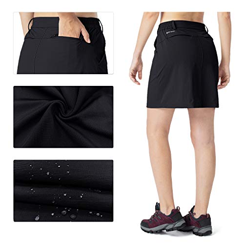 NAVISKIN Falda de Tenis de Golf para Mujer con Pantalón Interior Deportivo,Nero,M