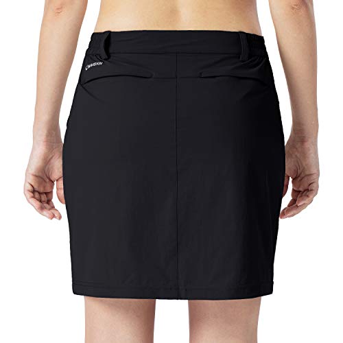 NAVISKIN Falda de Tenis de Golf para Mujer con Pantalón Interior Deportivo,Nero,S