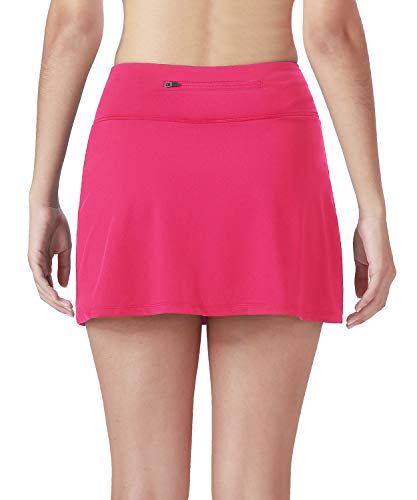NAVISKIN Falda Pantalón Deportiva de Tenis Golf para Mujer Skorts Casuales con Bolsillos para Correr Entrenamiento Pilates Fitness Elástica Transpirable (Rosa, L)