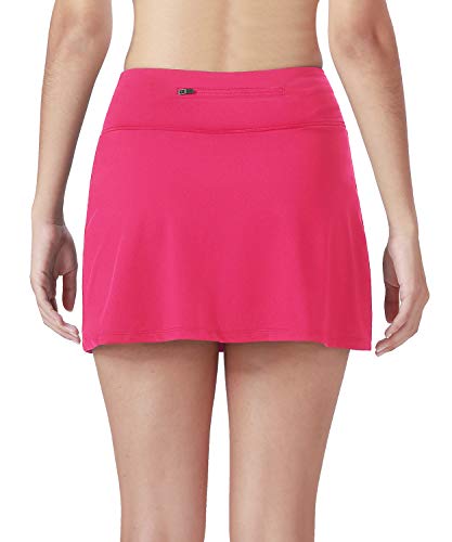 NAVISKIN Falda Pantalón Deportiva de Tenis Golf para Mujer Skorts Casuales con Bolsillos para Correr Entrenamiento Pilates Fitness Elástica Transpirable (Rosa, L)