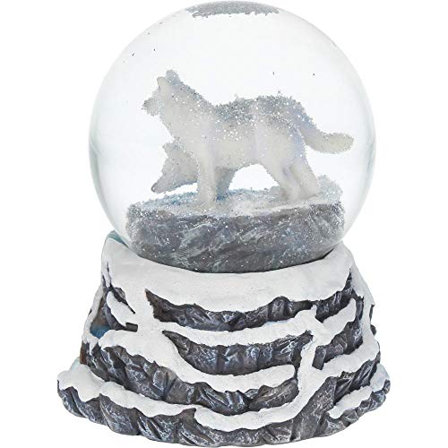 Nemesis Now Snowglobe 14.5cm White, and Glass Warriors of Winter Lisa Parker Bola de Nieve 14,5 cm, Color Blanco, Resina y Vidrio