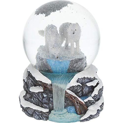 Nemesis Now Snowglobe 14.5cm White, and Glass Warriors of Winter Lisa Parker Bola de Nieve 14,5 cm, Color Blanco, Resina y Vidrio