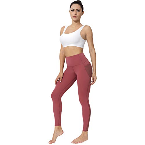 neppein Leggings Deportivos para Mujer, Cintura Alta Leggings Mallas con Bolsillos Pantalones de Yoga Elásticos para Fitness Training Running