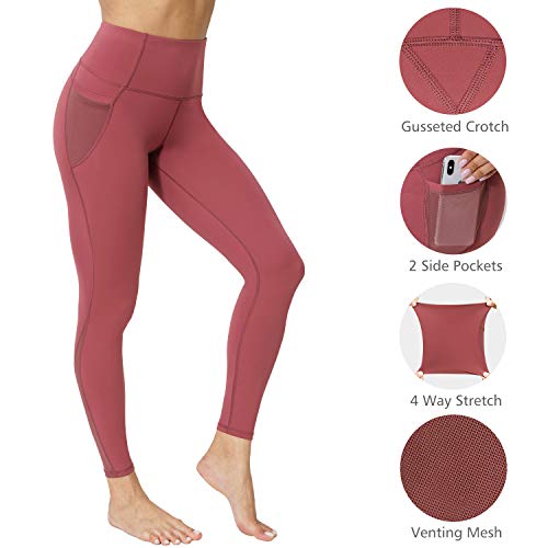 neppein Leggings Deportivos para Mujer, Cintura Alta Leggings Mallas con Bolsillos Pantalones de Yoga Elásticos para Fitness Training Running