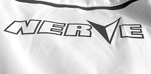 Nerve Artemis Chaqueta de Moto para Mujer, Blanco/Negro, 40