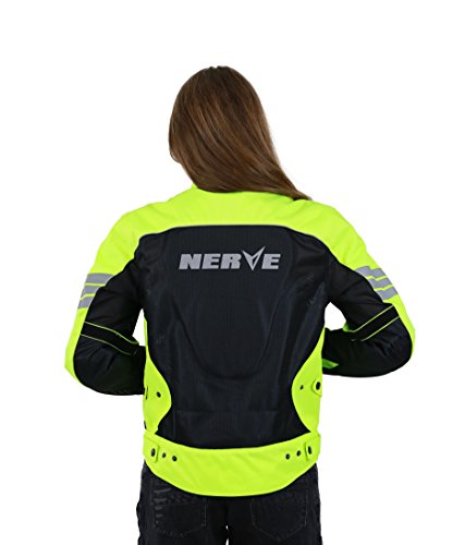 Nerve Chaqueta Moto de Verano con Malla Go, Amarillo Neón, XL