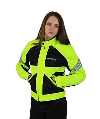 Nerve Chaqueta Moto de Verano con Malla Go, Amarillo Neón, XL