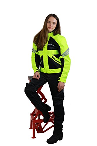 Nerve Chaqueta Moto de Verano con Malla Go, Amarillo Neón, XL